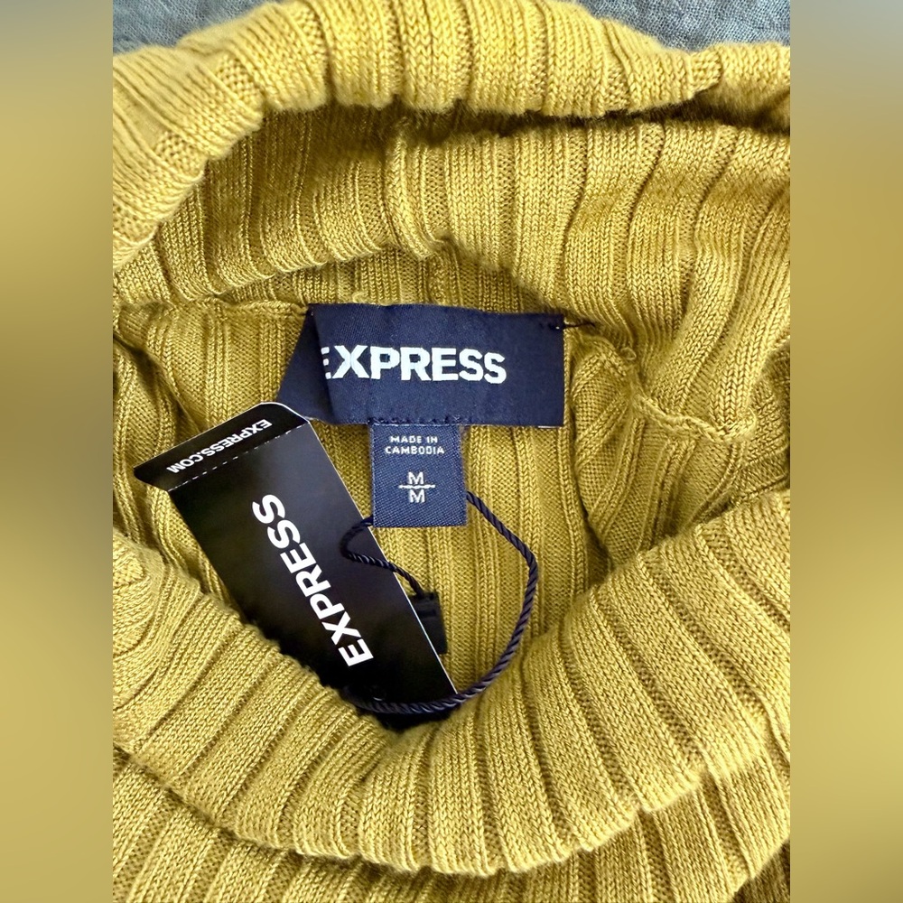 Express Sleeveless Ribbed Turtleneck Sweater M - Picture 5 of 6